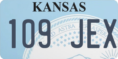 KS license plate 109JEX