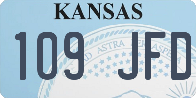 KS license plate 109JFD