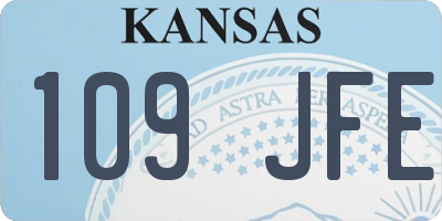 KS license plate 109JFE