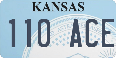 KS license plate 110ACE