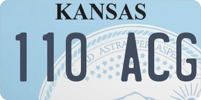 KS license plate 110ACG