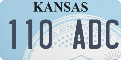 KS license plate 110ADC