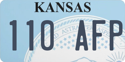 KS license plate 110AFP
