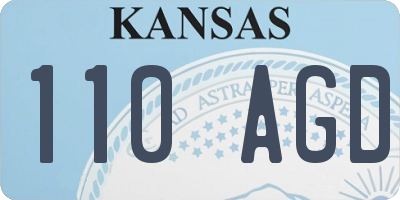 KS license plate 110AGD