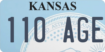 KS license plate 110AGE