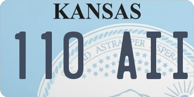 KS license plate 110AII