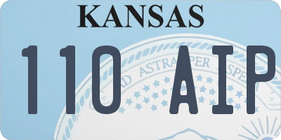 KS license plate 110AIP