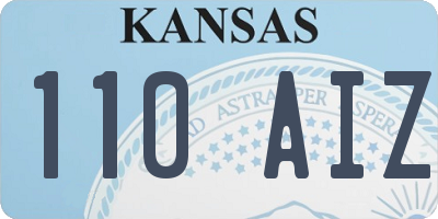 KS license plate 110AIZ