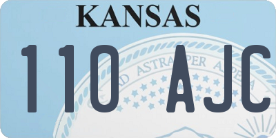 KS license plate 110AJC
