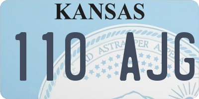 KS license plate 110AJG