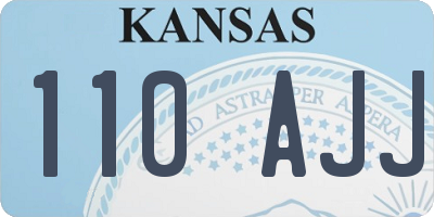 KS license plate 110AJJ