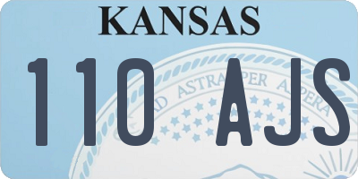 KS license plate 110AJS
