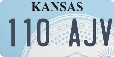 KS license plate 110AJV