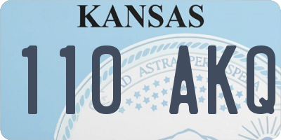 KS license plate 110AKQ