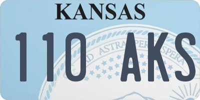 KS license plate 110AKS