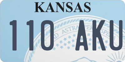 KS license plate 110AKU