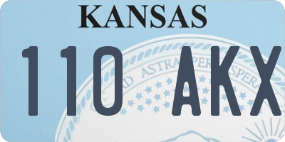 KS license plate 110AKX
