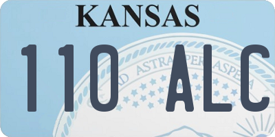 KS license plate 110ALC