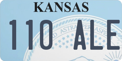 KS license plate 110ALE