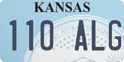 KS license plate 110ALG