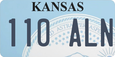 KS license plate 110ALN