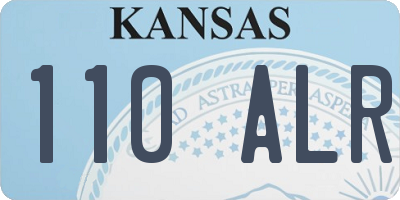 KS license plate 110ALR