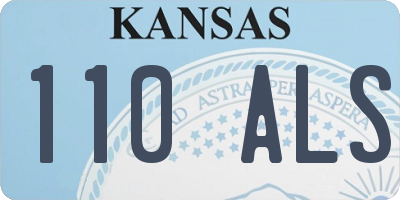 KS license plate 110ALS