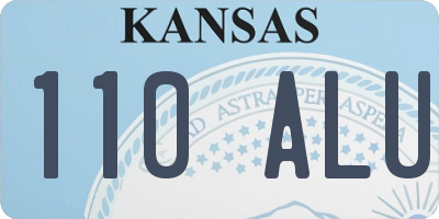 KS license plate 110ALU