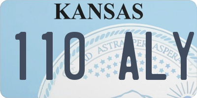 KS license plate 110ALY