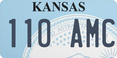 KS license plate 110AMC