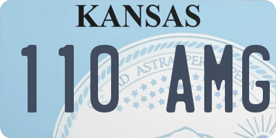 KS license plate 110AMG