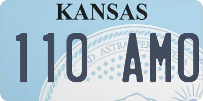 KS license plate 110AMO