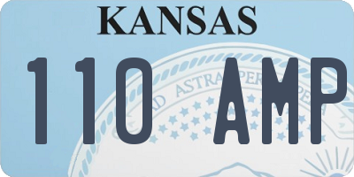 KS license plate 110AMP