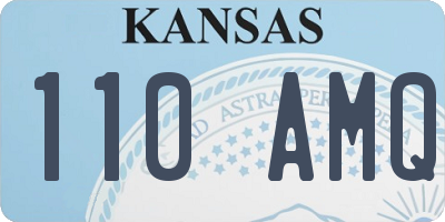 KS license plate 110AMQ