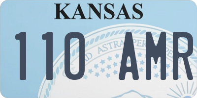 KS license plate 110AMR