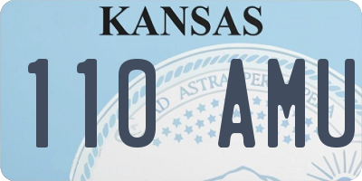 KS license plate 110AMU
