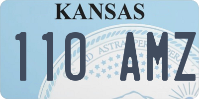 KS license plate 110AMZ