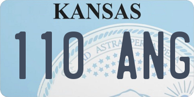 KS license plate 110ANG