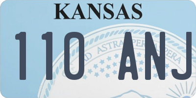 KS license plate 110ANJ