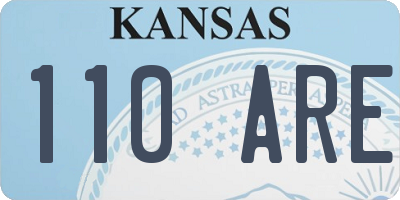 KS license plate 110ARE