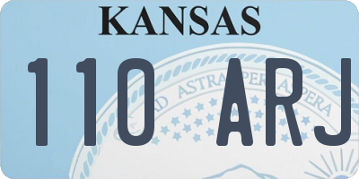KS license plate 110ARJ