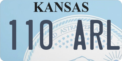 KS license plate 110ARL
