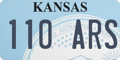 KS license plate 110ARS