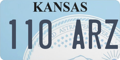 KS license plate 110ARZ