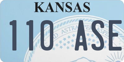 KS license plate 110ASE