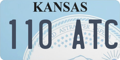 KS license plate 110ATC