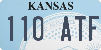 KS license plate 110ATF