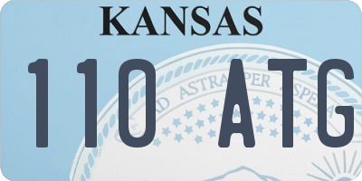 KS license plate 110ATG