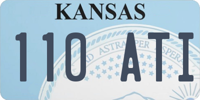 KS license plate 110ATI