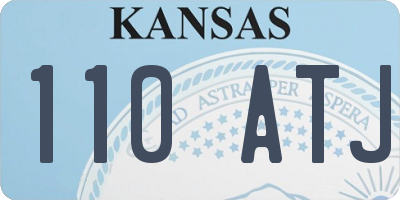 KS license plate 110ATJ